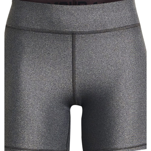 Under Armour UA HeatGear Armour Mid-Rise Middy Shorts for Women X-Small Charcoal Light Heather/Black